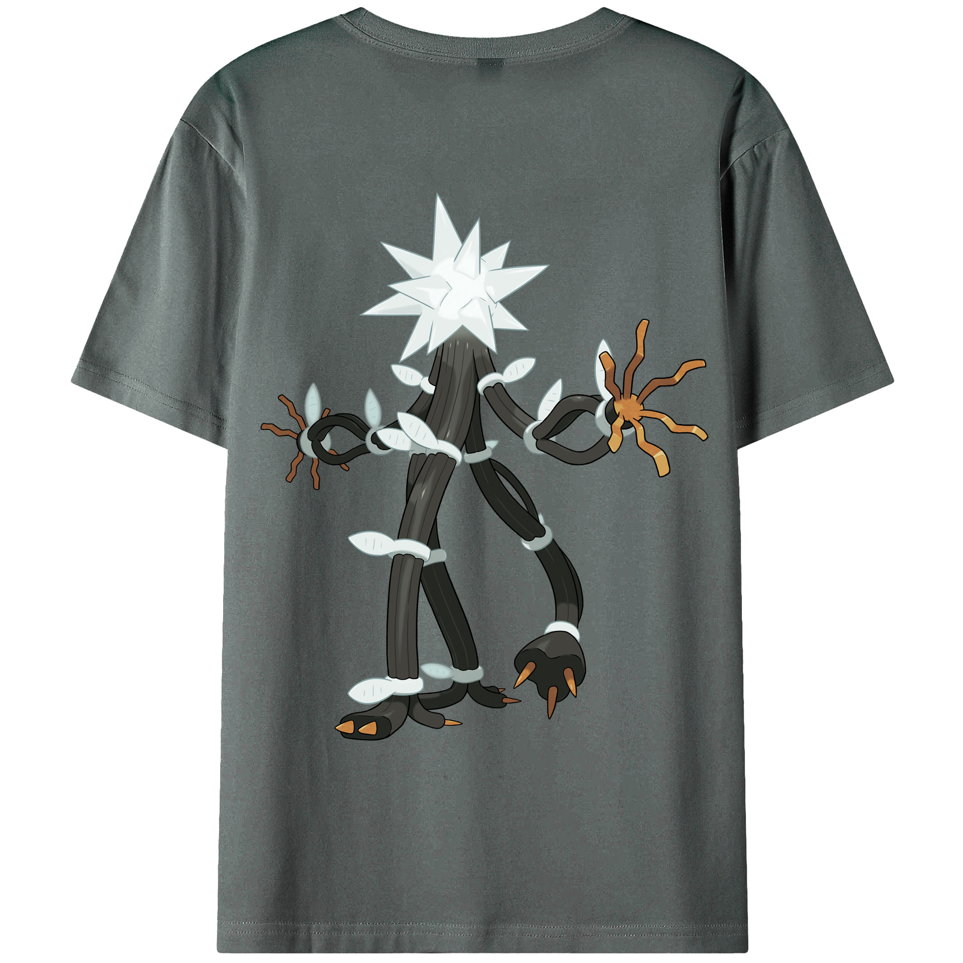 （画像用） ポケットモンスター Pokémon 綿100％ メンズ半袖Tシャツ（バックプリント） 通気性